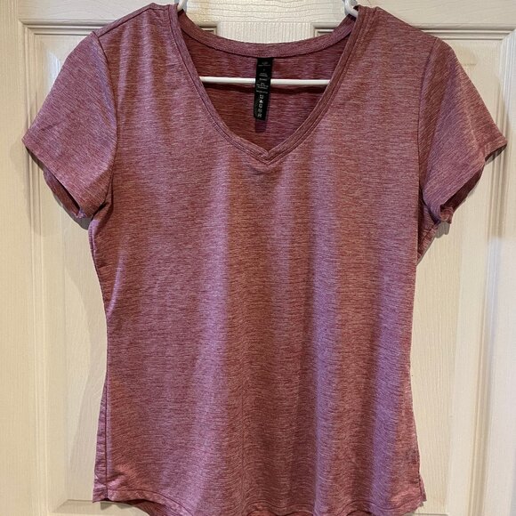 90 Degree by Reflex Women’s V-Neck Active T-Shirt – Size Small – Heather Pink - Picture 1 of 4